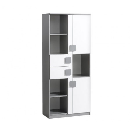 "GUMI" G2 rendszer (2D 2S polc) - Szín: fényes fehér "GUMI" G2 rendszer (2D 2S polc) - Szín: fényes fehér