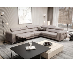 NAROŻNIK Z FUNKCJĄ RELAX ORION I 325x255 CM - prawa , Odcienie beżu