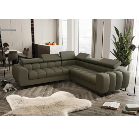 NAROŻNIK ASPEN MAX 260x260 CM SKÓRA NATURALNA - lewa , Skóra oliwkowa