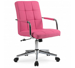 Fotel Obrotowy ASTRO Młodzieżowy Różowy Ekoskóra