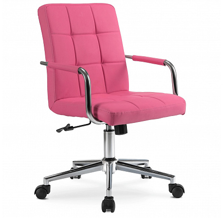Fotel Obrotowy ASTRO Młodzieżowy Różowy Ekoskóra