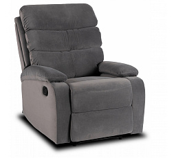 Fotel Rozkładany KOBE Szary Welurowy