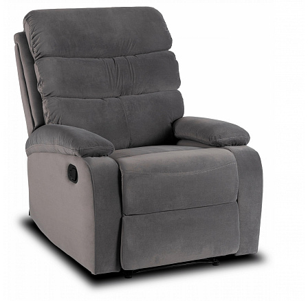 Fotel Rozkładany KOBE Szary Welurowy