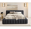 GINO ágy fa keretben léccel, 180x200, Velluto 20