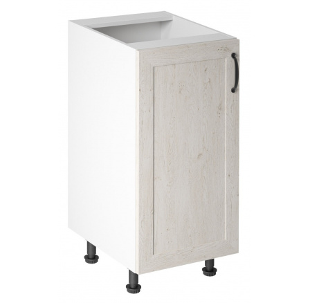 Royal alsó konyhaszekrény D40 - Bal, Fehér/Északi fenyő