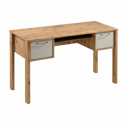 INDYGO B2S íróasztal, Wotan Tölgy/Bézs