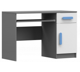 SMYK II - 08 íróasztal, Szürke/Fehér/Kék