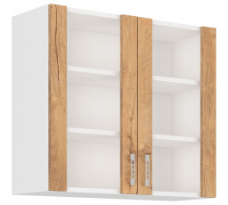 Kuchyňská horní skříňka SALLY 80-GS-72-2F, Dub lefkas