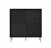 BULLET KM-2 komód, fekete/arany