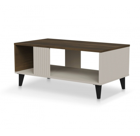 RANDOM 2 LAW-1 dohányzóasztal, kasmír / dió / fekete