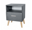 Éjjeliszekrény fiókkal LOGAN Gray