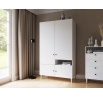 Dullum 120 Wardrobe White Biały 120x205 Not applicable