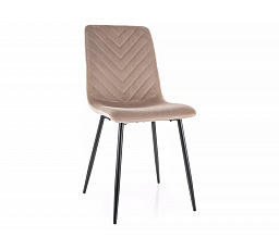 Étkezőszék DAREN VELVET, Sötét Bézs Bluvel 40/Fekete