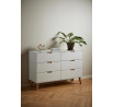 Lowell komód 6 fiókkal fehér