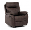 Polohovací křeslo, hnědá, látka vintage, TV-4092 BR3