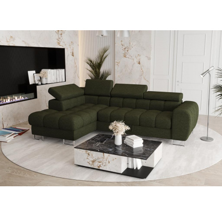 NAROŻNIK ROZKŁADANY ASPEN MINI 260x170 CM - lewa , Odcienie zieleni NAROŻNIK ROZKŁADANY ASPEN MINI 260x170 CM - lewa , Odcienie zieleni