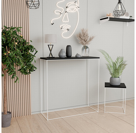 Konsola Lumia II 80x30x80- w różnych kolorach - Czarny MiniPearl , Biały Mat Konsola Lumia II 80x30x80- w różnych kolorach - Czarny MiniPearl , Biały Mat