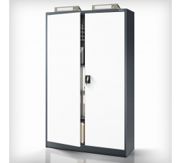 Irodai fém iratszekrény antracit-fehér JAN II, 1150 x 1850 x 400 mm