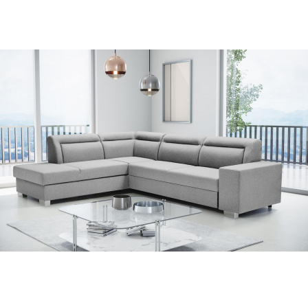 Rohová sedací souprava Davis světle šedá levá