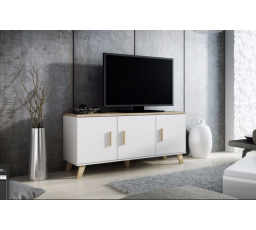 LOTTA 150 3D komód, Fehér/Sonoma tölgy