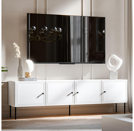 PALAZZO BIS 200 4D TV-szekrény, fehér