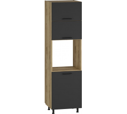 VENTO DP-60/214 konyhaszekrény, antracit/wotan tölgy