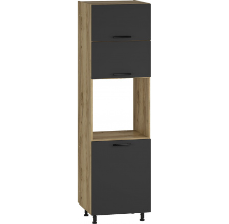 VENTO DP-60/214 konyhaszekrény, antracit/wotan tölgy