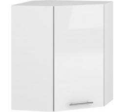 Konyhai felső sarokszekrény VENTO GN-60/72, Fehér/Fényes Fehér
