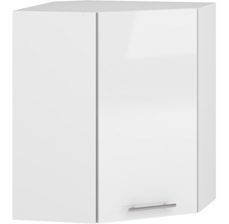 Konyhai felső sarokszekrény VENTO GN-60/72, Fehér/Fényes Fehér