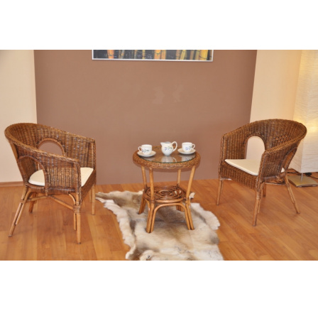 Ratanová sedací souprava Fabion brown wash Ratanová sedací souprava Fabion brown wash