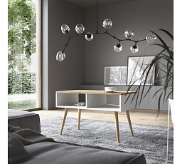 SANA dohányzóasztal 90x50 Fehér+Craft Arany