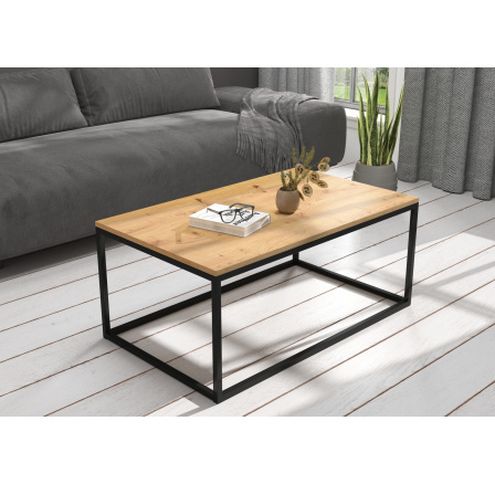 NARISA dohányzóasztal 100x60 Fekete+Artisan