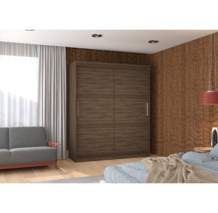 Tolóajtós szekrény LINCOLN 180 Choco+Choco