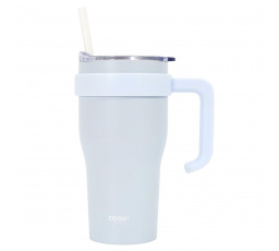 Termobögre füllel és szívószállal Miami 600ml fehér