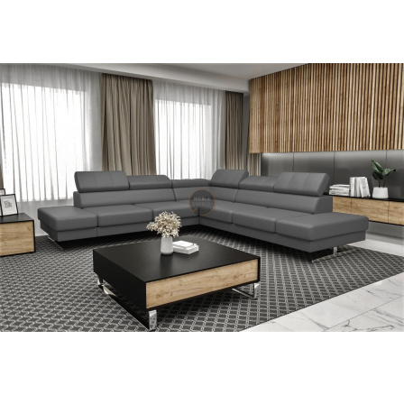 NAROŻNIK EMPORIO MAX 300x300 SKÓRA NATURALNA - Skóra szara