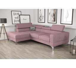 NAROŻNIK TOSCANIA MINI Z FUNKCJĄ SPANIA 170x250 CM - Wybierz własny kolor - Zapisz swój wybór - Galeria tkanin poniżej , lewa