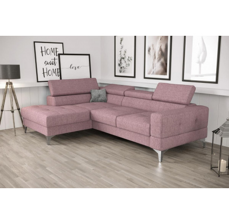 NAROŻNIK TOSCANIA MINI Z FUNKCJĄ SPANIA 170x250 CM - Wybierz własny kolor - Zapisz swój wybór - Galeria tkanin poniżej , lewa