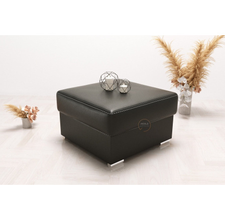 PUFA OTWIERANA 55×55 - Czarna eko skóra