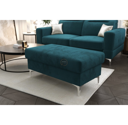 PUFA ZE SCHOWKIEM MALIBU 100x55 CM - Odcienie niebieskiego