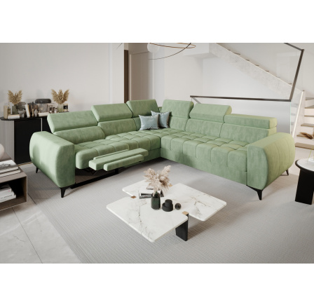 NAROŻNIK ROZKŁADANY PORTO II RELAX 255X258 CM - lewa , Wybierz własny kolor - Galeria tkanin poniżej