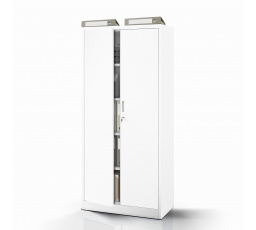 Fém szekrény JAN Compact 1750 x 800 x 400 mm, fehér