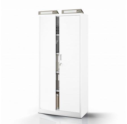 Fém szekrény JAN Compact 1750 x 800 x 400 mm, fehér