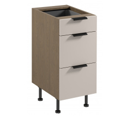 SORRENTO alsószekrény D40S3 - Balti vihar/Bézs