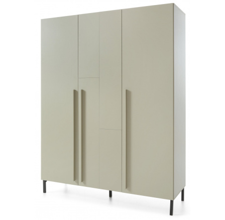 SERGIO SE 1 gardróbszekrény, Eukaliptusz/Baltic Dune Tölgy/Fekete Onyx