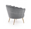 AMORINITO fotel, szürke/arany