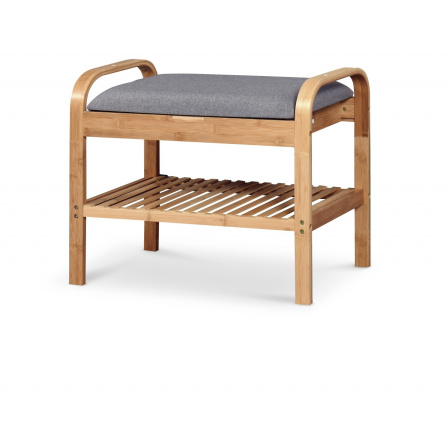 Cipőtartó ST12, bambusz/szürke