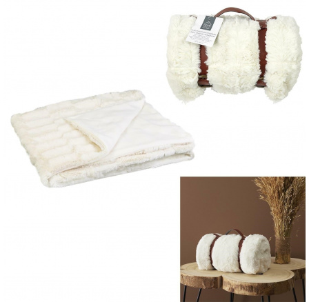 Szőrme Furry 120x150cm fehér, fogantyúval