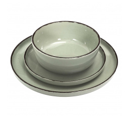 Temp étkészlet 4 személyre, zöld