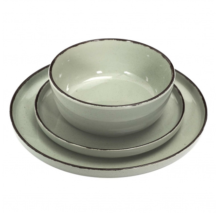 Temp étkészlet 4 személyre, zöld