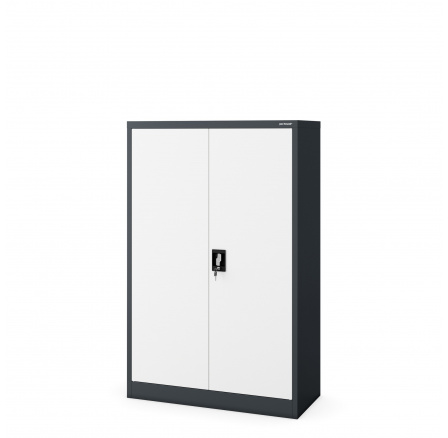 KEVIN fém irodai iratszekrény, 900 x 1400 x 400 mm, antracit-fehér